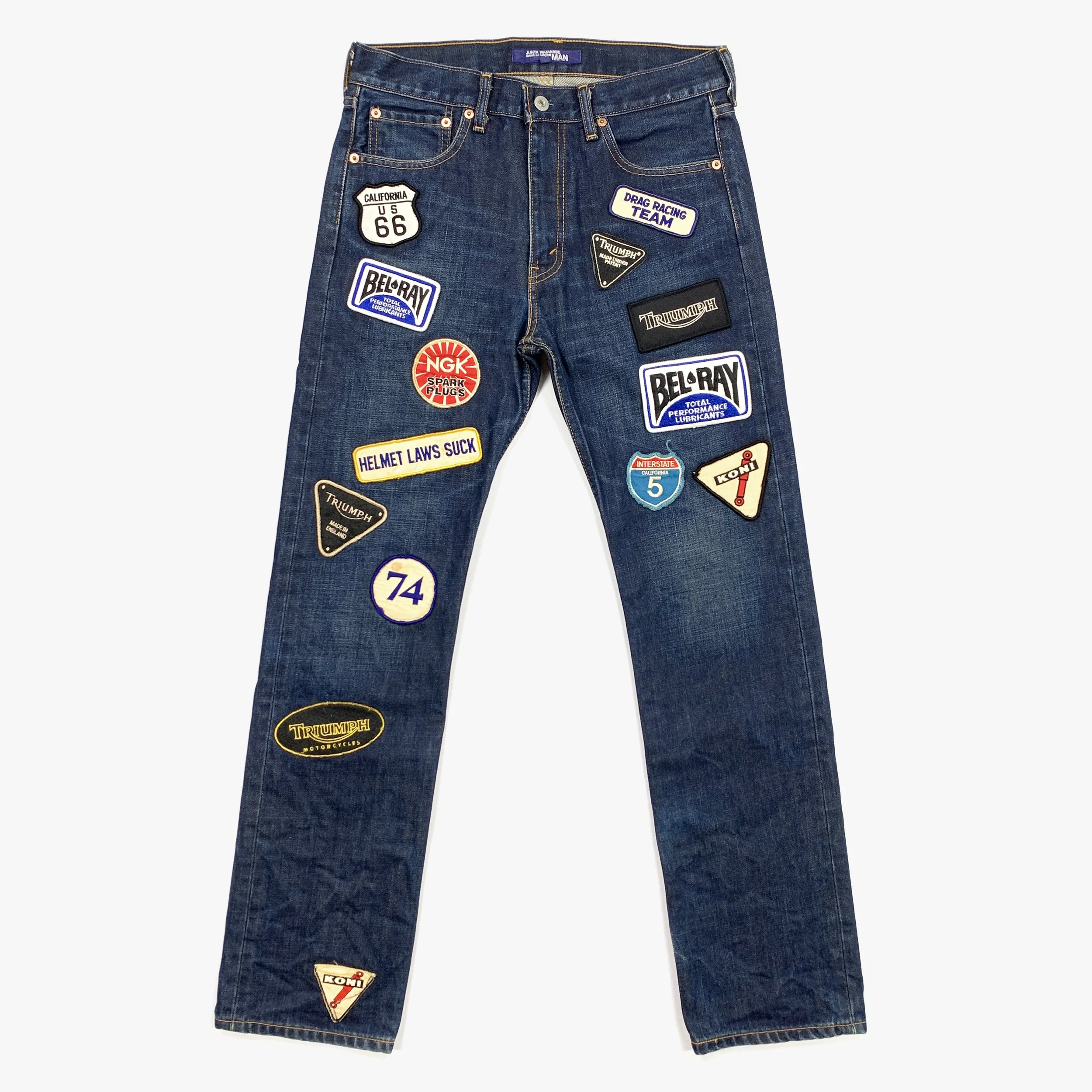 Junya Watanabe CDG 2002 Motorcycle / Biker Patch Jeans
